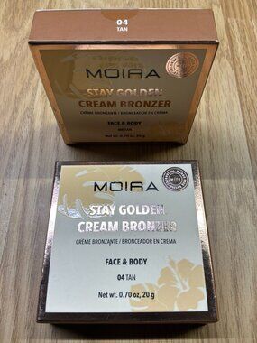 MOIRA Stay Golden Cream Bronzer 04 Tan Face & Body Makeup Vegan New